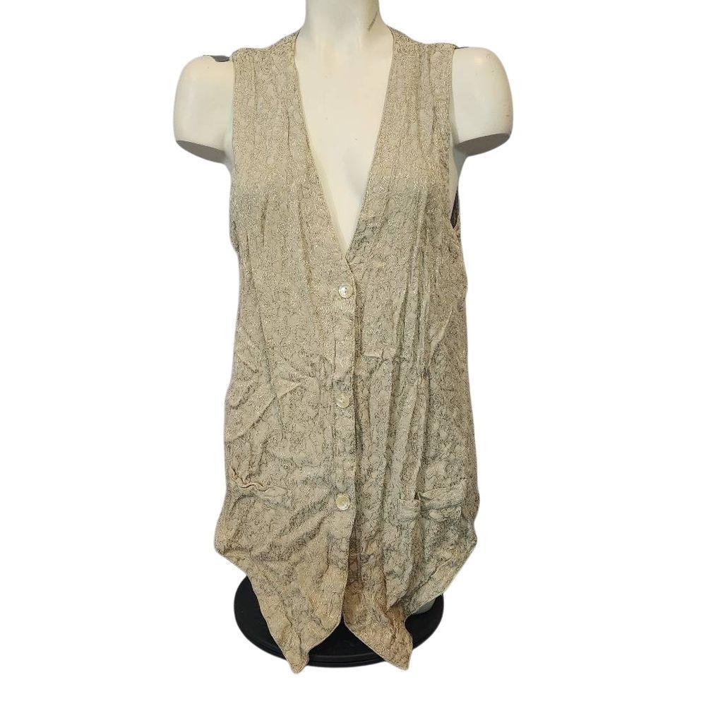 The Limited Women's 90s Beige Sleeveless Vest Size Medium